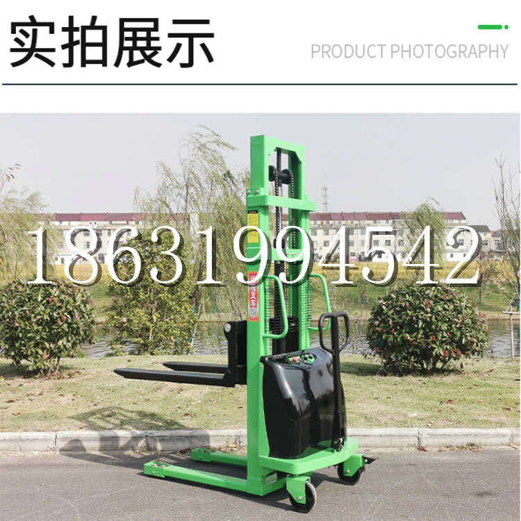 安丘市电动叉车堆高车液压铲车电瓶1吨2吨站驾步行式小型全自动叉车